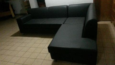 Vendo Sofa Cuero Color Beige Oscuro