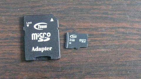 Micro tarjeta con adaptador TEAM MICRO SD 2 Gb