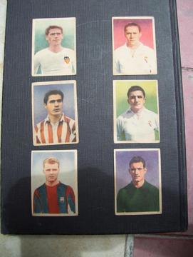 Barajitas cromos de futbolistas ligas españolas de 1950 y 1951