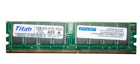 MEMORIA RAM 1 GB MB DDR PC 3200 AVANTS TITAN PARA PC DE ESCRITORIO
