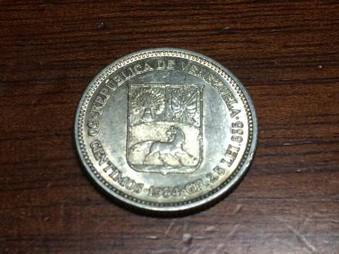 Monedas Plata 2grs Ley 835 0,50 Bolivares 11 Uni 1954 1960