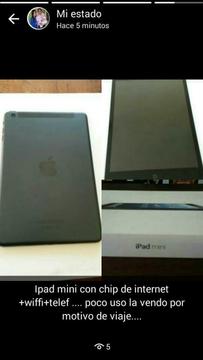 Vendo Mini iPad con Chip de Internet