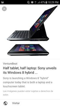 Vendo Laptop Tablet Sony 04141665325