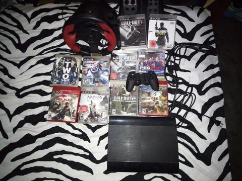 Ps3 Super Slin 500mg+8juegoa+un Control