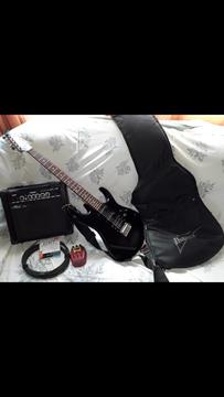 Guitarra Ibanez Ex Series con accesorios