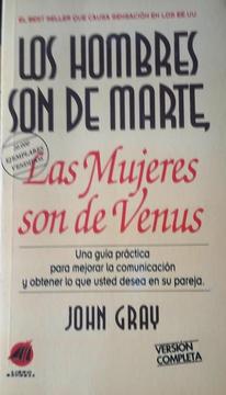 Libro Los hombres son de marte, las mujeres son de venus John Gray