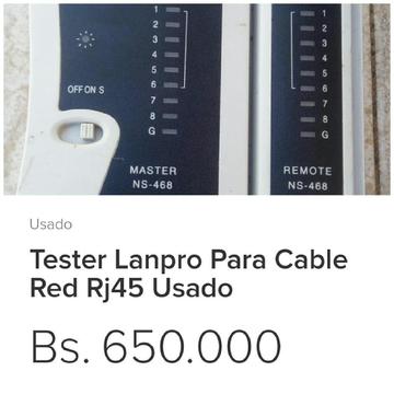 Tester Lanpro para Cable Red