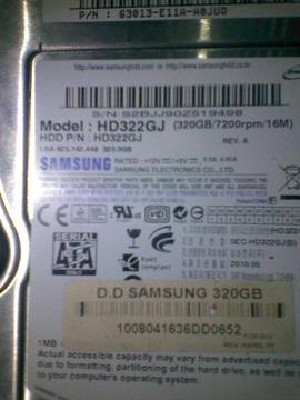 Disco Duro Samsung 320 GB 7200 Rpm/16M