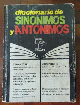 LIBRO DICCIONARIO DE SINONIMOS Y ANTONIMOS