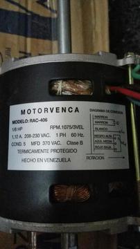 Motor de Ventilador Motorvenca Doble Eje