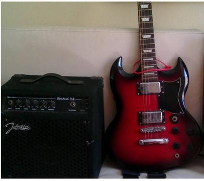 Guitarra Steelman, amplificador y Pedal