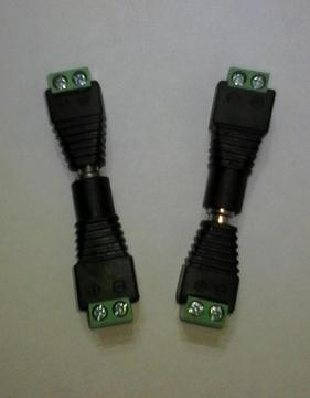 Conector Corriente Plug 2.1 Hembra Y Macho Para Camaras Cctv
