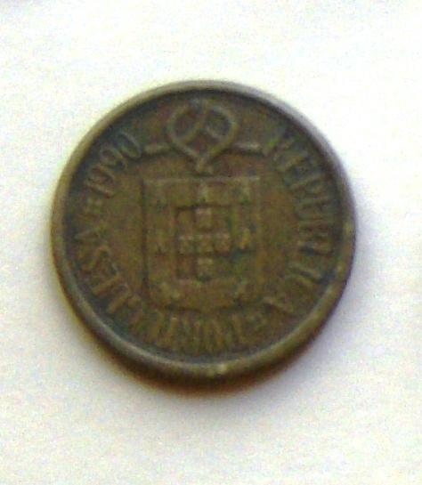Moneda 10 Escudos 1990 República Portuguesa