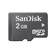 Memoria Micro SD HC de 2GB celular grabar imágenes telefono videos