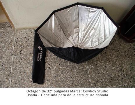 Octagon Soft Box de 32 pulgadas con una pata de la estructura mala reparable