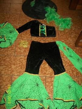 Disfraz de Bruja Halloween/carnaval talla 10 para niña