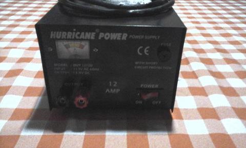Fuente De Poder Regulada 13.8v 12amp Hurricane Power ¡¡¡¡¡COMO NUEVA!!!!!