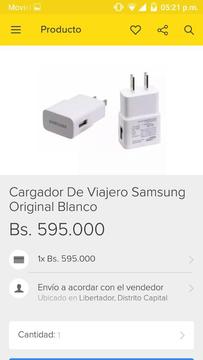 Cargadores de Viajero Samsung Original