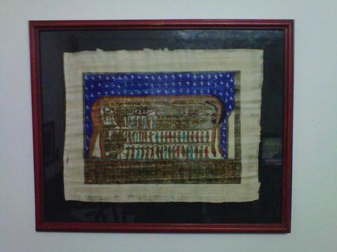 papiro emarcado original cuadro decoracion arte obra