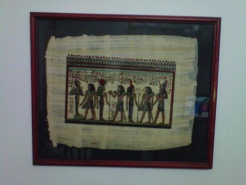 papiro emarcado original cuadro decoracion arte obra