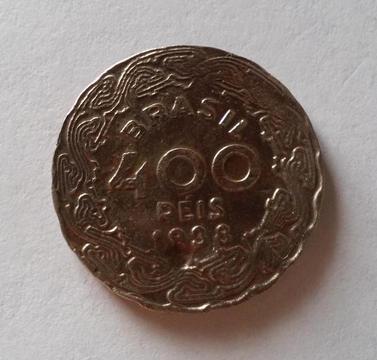 Moneda De Colección De Brasil. 400 Reis. Año 1938