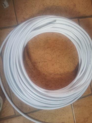 vendo 10mts de cable coaxial rg6 color blanco