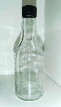 Botellas de vidrio de 0,35 l. de varios modelos con tapas y su precinto