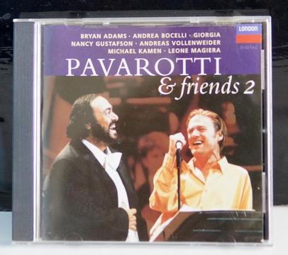 PAVAROTTI friends 2. CD's ORIGINAL. CAJA ACRÍLICA Y FOLLETO