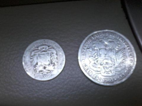 monedas de 5 bolivares del 1903