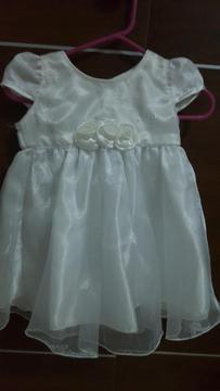 Vestido Blanco para Beba de 3 O 4 Meses