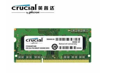 MEMORIA RAM 2 GB DDR3 1333 MHZ MARCA CRUCIAL NUEVA PARA LAPTOP O NOTEBOOKS