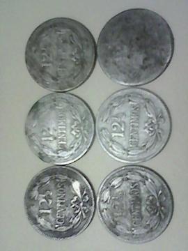 Vendo Monedas 12y 1/2 Centimos