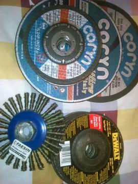 Discos para esmerilar y cortes de 4 1/2 y 7
