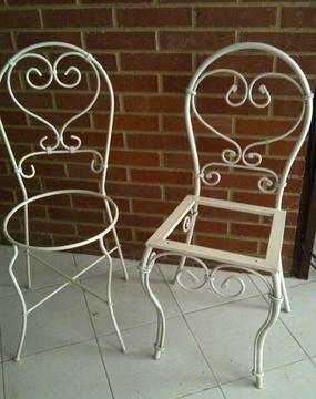 :sillas de hierro
