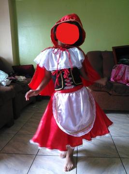 Disfraz Para Niñas De Caperucita Roja Talla 6