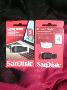 Se venden 2 PenDrives 4gb marca SanDisk