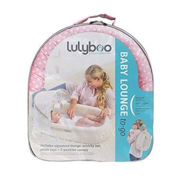 Lulyboo Baby Lounge To Go Travel Bed, Pink