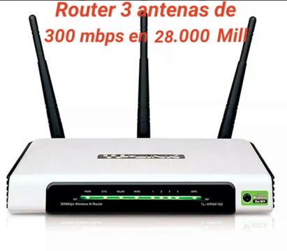 Router Inalambrico Tplink 300 Mbps 3 Ant