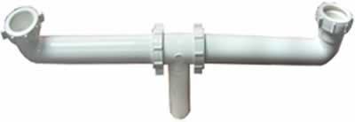 Colector Para Fregadero Doble Con Borde Plástico 1 1/2