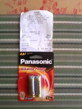 Pilas alcalinas AA 1,5V Panasonic Protección antiderrame
