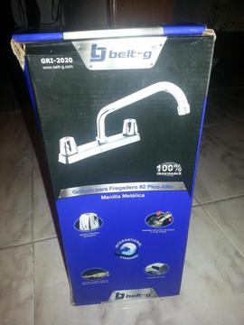 Grifo Para Fregadero Manilla Metálica, Marca Beltg