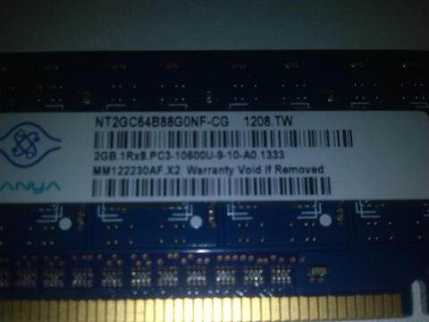 MEMORIA RAM 2GB DDR3 1333GHZ