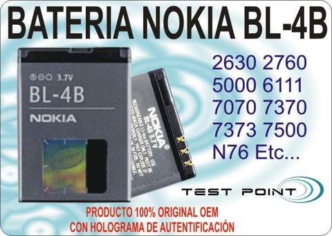 Bateria Bl4b Original Nokia N76 7500 7370 7070 5000 2760 Q9