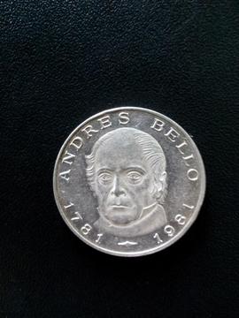 MONEDA DE 100 BS DE PLATA ANDRES BELLO