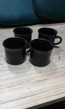 tazas de cafe grandes de color negro