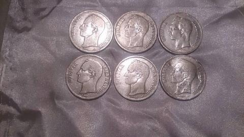 coleccion monedas de 5 de plata ley 900