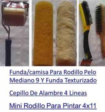 Nuevo Kit de Mini Rodillo 4x11, Cepillo Alambre 4 Lineas, Funda/rodillo