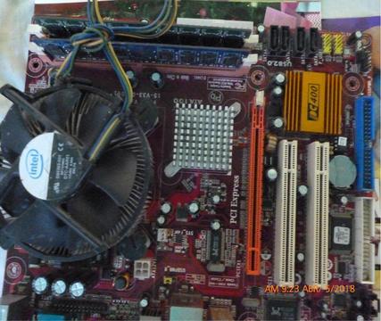 Vendo tarjeta madre DDR 2 PC De escritorio con 3GB de RAM y su procesador