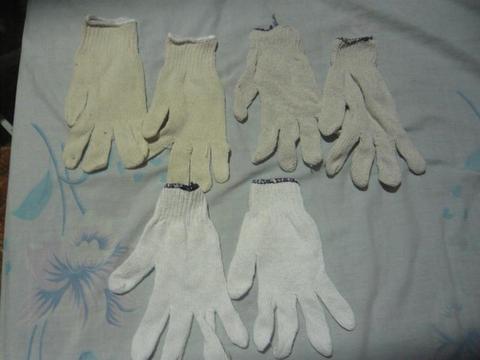 guantes de tela blancos 31 pares disponibles