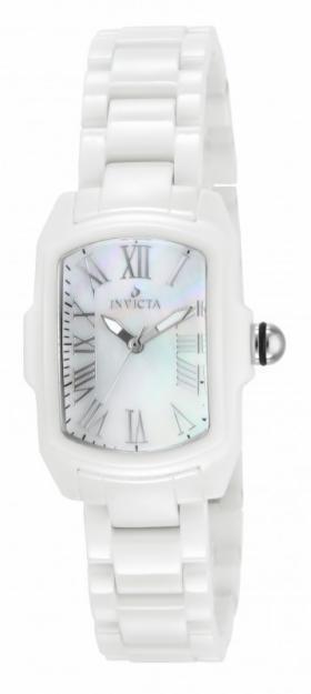 Reloj para dama Invicta Baby Lupah IN14850 Cerámico, blanco y nacar